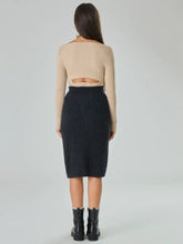 Load image into Gallery viewer, High waited skirt, wool skirt,