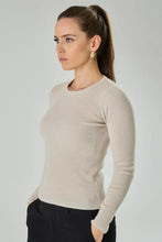 Load image into Gallery viewer, Womens cashmere blend tee, Cashmere blend tee, Long Sleeve Cashmere blend tee, Long Sleeve tee