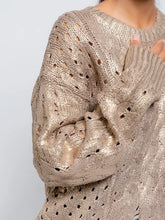 Load image into Gallery viewer, Oversized sweater, metallic sweater, fall sweater