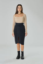 Load image into Gallery viewer, High waisted skirt, wool skirt
